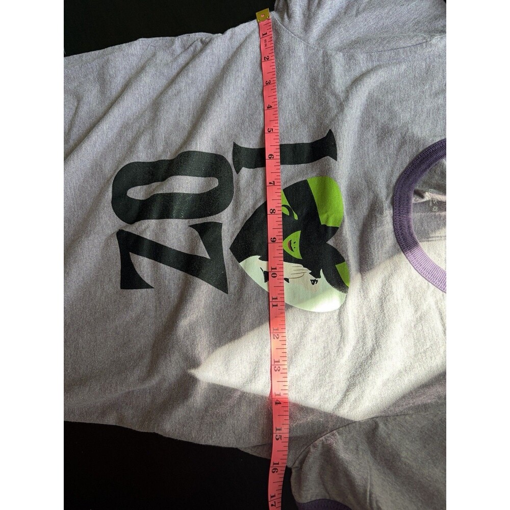 Wicked Broadway I Heart Oz Ringer Baby Tee Women S Purple Elphaba Glinda Y2K - Picture 4 of 5